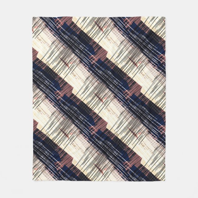 Geometrisch abstrakt gestreift fleecedecke (Vorderseite)
