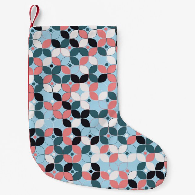 geometrisch, abstrakt kleiner weihnachtsstrumpf (Vorderseite)