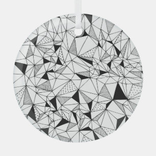 Geometrisch Abstrakt: Polygonaler Hintergrund Art. Ornament Aus Glas