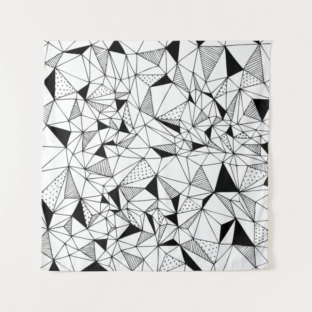 Geometrisch Abstrakt: Polygonaler Hintergrund Art. Wandteppich (Vorderseite)