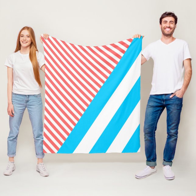 geometrisch, abstrakt, Textur, Muster, rot, blau Fleecedecke (Beispiel)