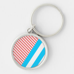 geometrisch, abstrakt, Textur, Muster, rot, blau Schlüsselanhänger