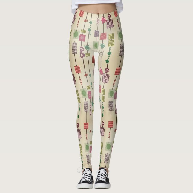 geometrisch abstraktes Bauhaus Leggings (Vorderseite)