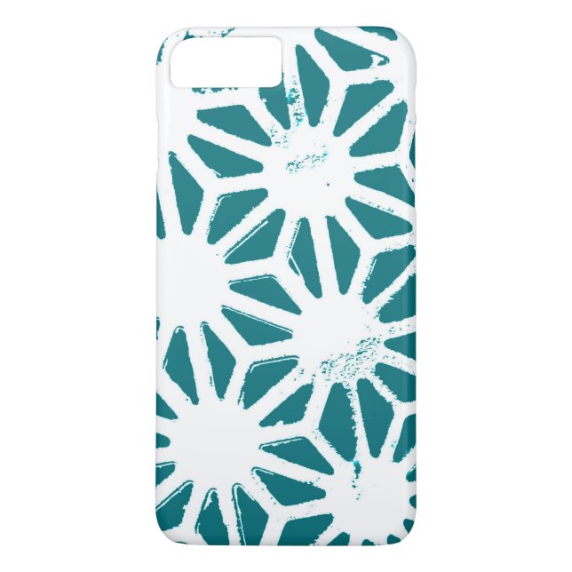 geometrisch aquamarin-weiß Case-Mate iPhone hülle (Rückseite)