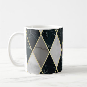 Geometrisch aus Marmor: Gold Lines Luxury Kaffeetasse