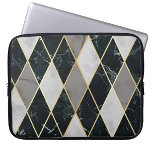 Geometrisch aus Marmor: Gold Lines Luxury Laptopschutzhülle