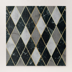 Geometrisch aus Marmor: Gold Lines Luxury Puzzle