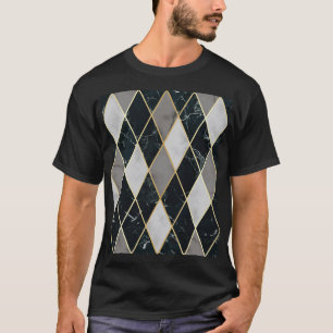 Geometrisch aus Marmor: Gold Lines Luxury T-Shirt