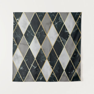 Geometrisch aus Marmor: Gold Lines Luxury Wandteppich