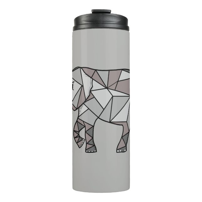 geometrisch, Bischof grau 2 Thermosbecher (Vorderseite)