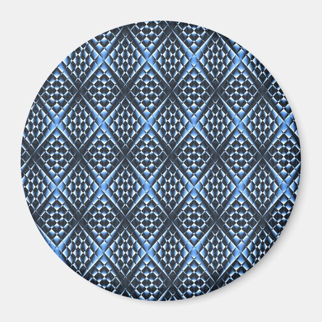 Geometrisch blau.. magnet (Vorne)