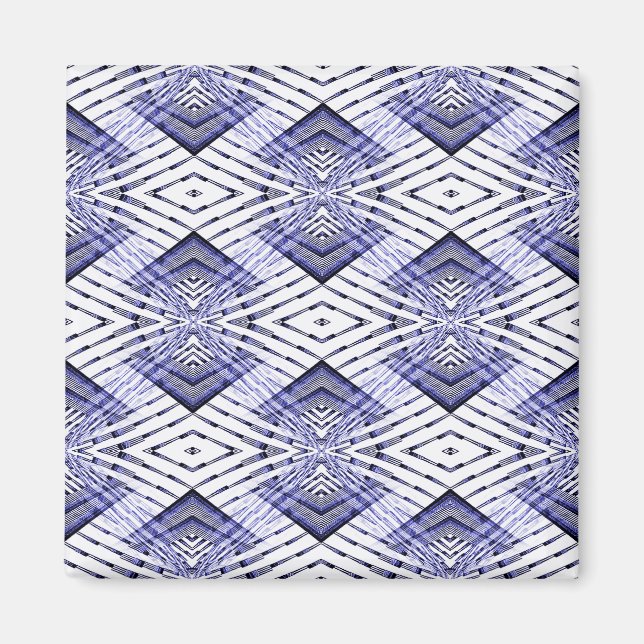 Geometrisch blau ....... magnet (Vorne)