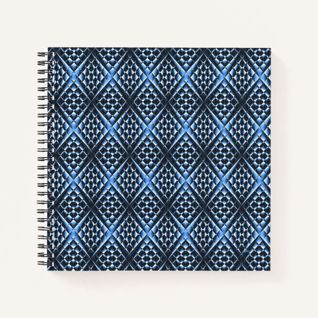 Geometrisch blau .... notizbuch (Vorderseite)