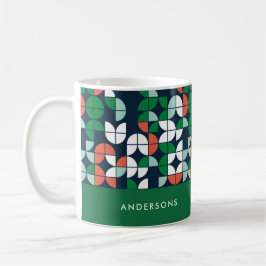 geometrisch-blau-rot-grün Weihnachten Kaffeetasse