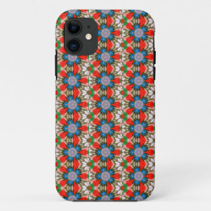 geometrisch blaue Sterne-Blume Case-Mate iPhone Hülle