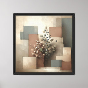 Geometrisch botanisch Abstrakt Leinwanddruck