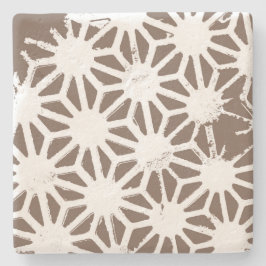 geometrisch braun-weiß steinuntersetzer