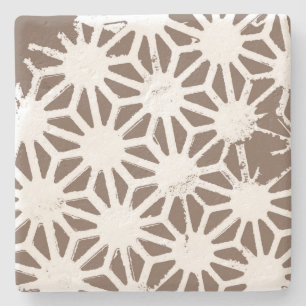 geometrisch braun-weiß steinuntersetzer