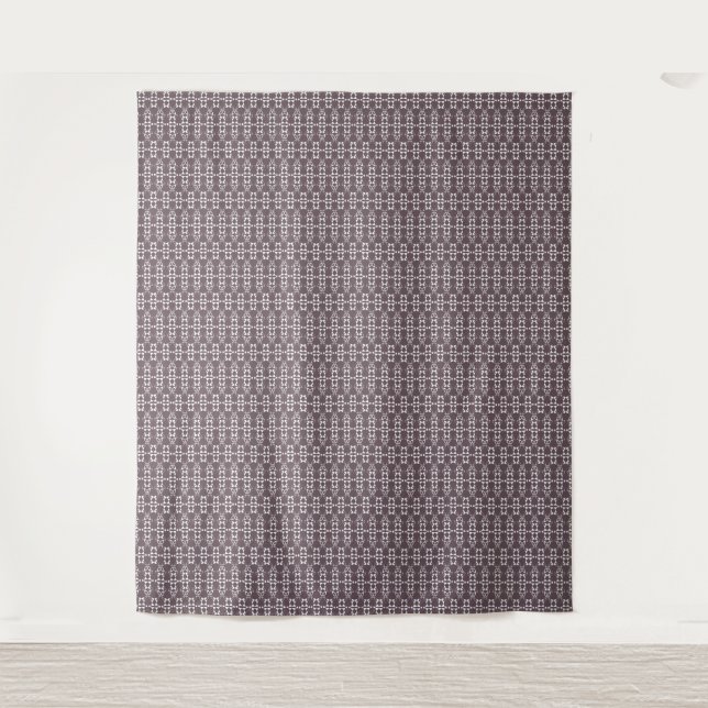 geometrisch-braune Ziermuster Wandteppich (Vorderseite)