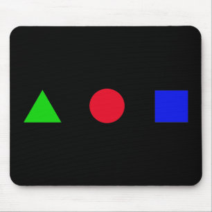 geometrisch - Dreieck, Kreis und Quadrat Mousepad