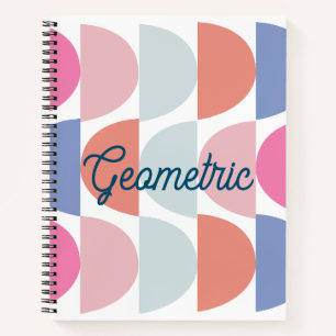Geometrisch farbig Semi Circle Geometric Notizbuch