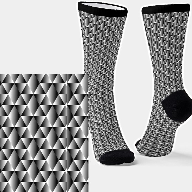 Geometrisch für den Silver Gray Metallic Shine Eff Socken (Von Creator hochgeladen)