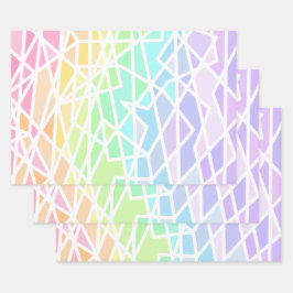 Geometrisch für Regenbogen Geschenkpapier Set