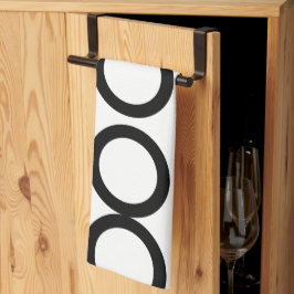 Geometrisch für Schwarzweiß Geschirrtuch