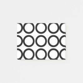 Geometrisch für Schwarzweiß Post-it Klebezettel