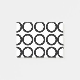 Geometrisch für Schwarzweiß Post-it Klebezettel