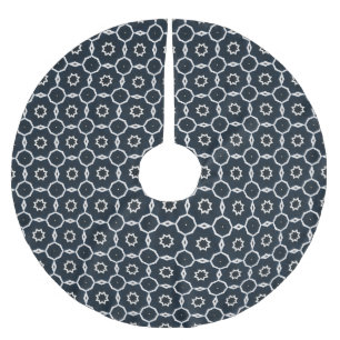 Geometrisch gedruckt polyester weihnachtsbaumdecke