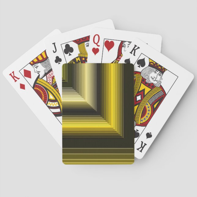 geometrisch gelbes Muster Spielkarten (Rückseite)