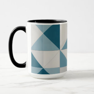 Geometrisch gestaltete Tasse