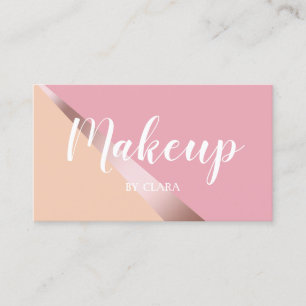 geometrisch goldfarbene Rose, elegant, rosa und or Visitenkarte