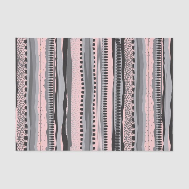 geometrisch-grau-gelb-stäbliche Formen Seidenpapier (Vorderseite)