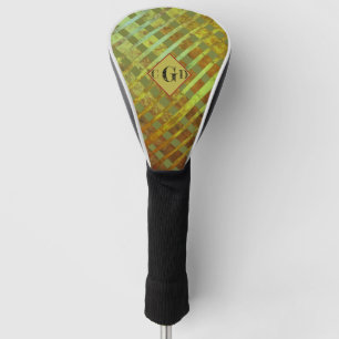 Geometrisch, grün, asymmetrisch gestrichen golf headcover