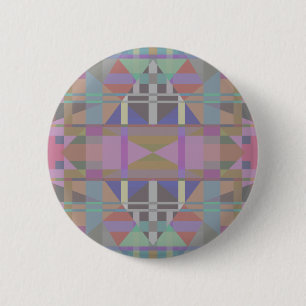 Geometrisch grün Lila rosa Button