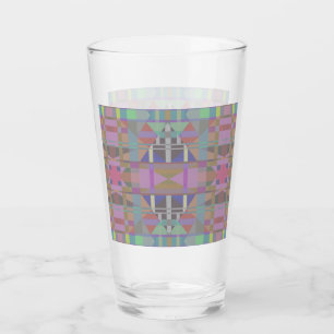 Geometrisch grün Lila rosa Glas