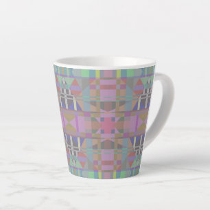 Geometrisch grün Lila rosa Milchtasse