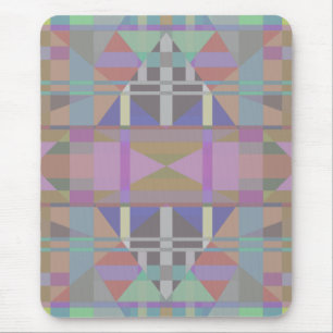 Geometrisch grün Lila rosa Mousepad