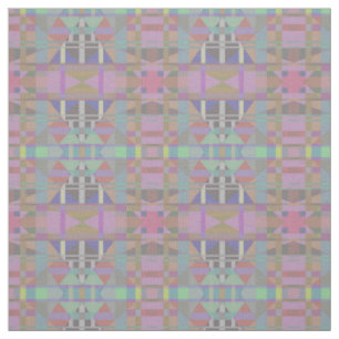 Geometrisch grün Lila rosa Stoff