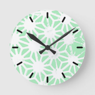geometrisch grün runde wanduhr
