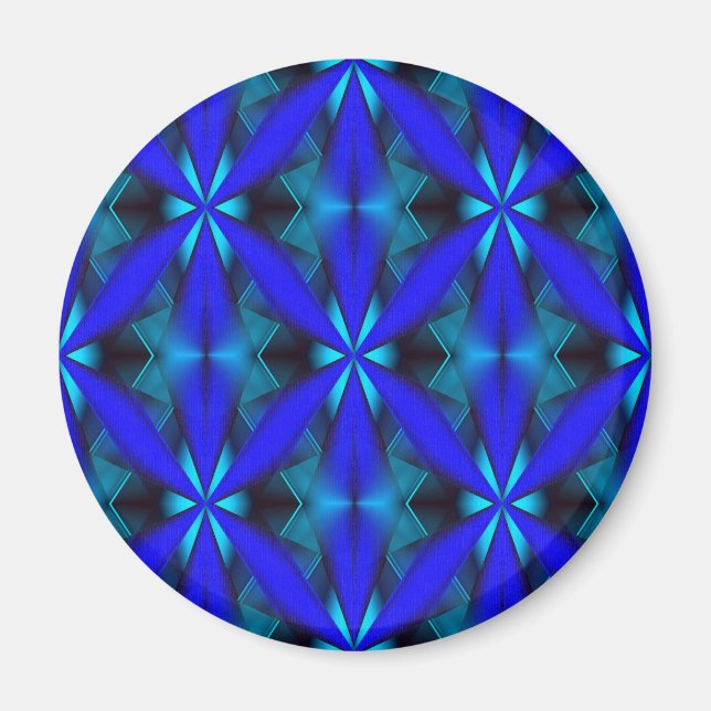 Geometrisch in blau.... magnet (Vorne)