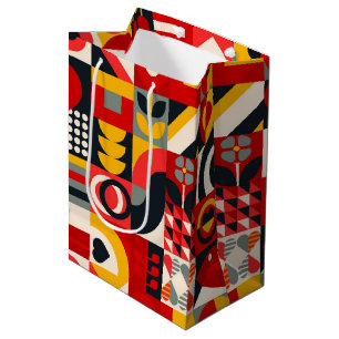 Geometrisch in Farbe Mittlere Geschenktüte