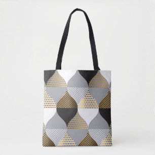 Geometrisch Luxus: schwarz, goldfarbenes Muster