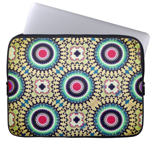 Geometrisch, Mandala Muster Laptopschutzhülle (Vorderseite)