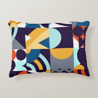 Geometrisch mehrfarbig: Primitive Formen Fusion Dekokissen