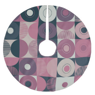 geometrisch Mitte des Jahrhunderts: abstraktes far Polyester Weihnachtsbaumdecke