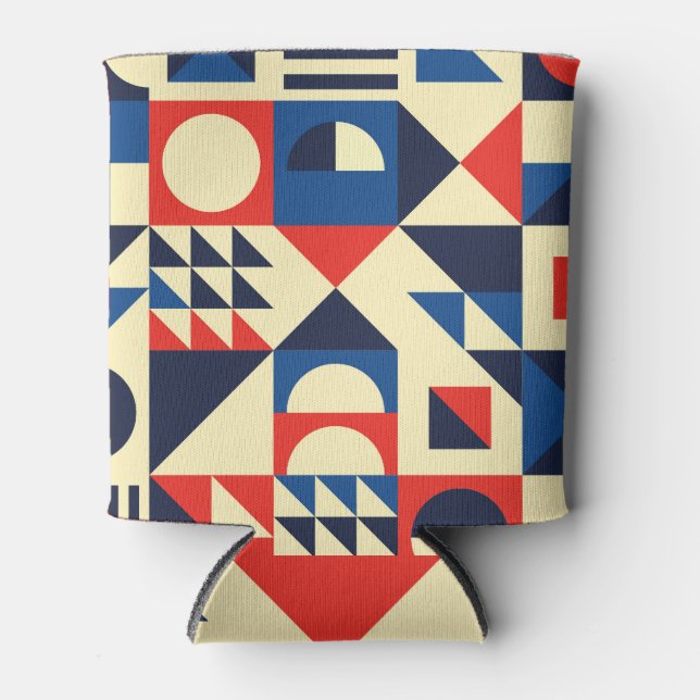 Geometrisch Mitte des Jahrhunderts: Funky Retro Mu Dosenkühler (Vorderseite)