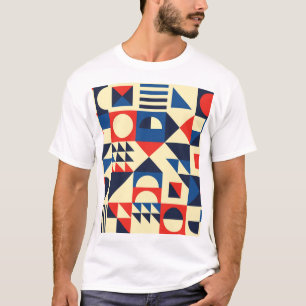 Geometrisch Mitte des Jahrhunderts: Funky Retro Mu T-Shirt